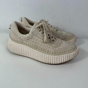 Dolce Vita Dolen Sneakers Sandstone Knit Womens Sz 7.5 Shoes